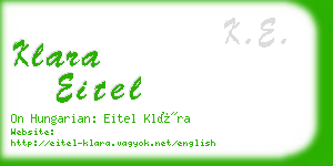 klara eitel business card